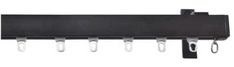 ΣΙΔΗΡΟΔΡΟΜΟΣ ΜΟΝΟΣ ΑΛΟΥΜΙΝΙΟΥ ΒΑΡΕΩΣ ΤΥΠΟΥ ΜΑΥΡΟ 3 CΜ (1,60 M ή 1,80Μ ή 2,00Μ)