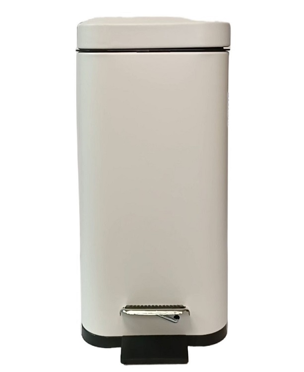 ΚΑΔΟΣ ΜΠΑΝΙΟΥ 5L ΜΕΤΑΛΛΙΚΟΣ ΤΕΤΡΑΓΩΝΟΣ ΛΕΥΚΟΣ (SOFT CLOSE)