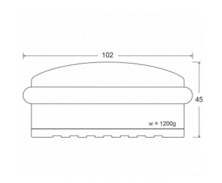ΣΤΟΠ ΔΑΠΕΔΟΥ INOX Ø95 ( B=1,2 Kg) (ΒΑΡΥ)