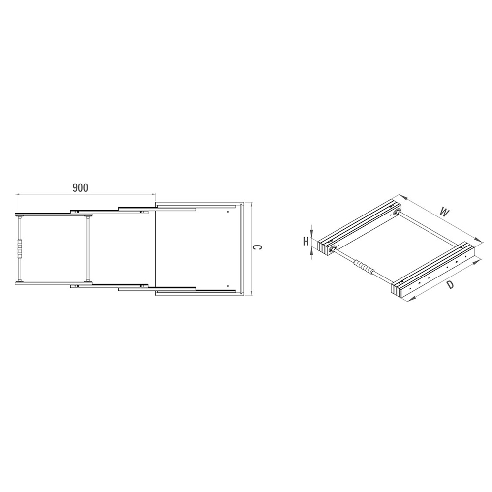 ΜΗΧΑΝΙΣΜΟΣ ΠΤΥΣΣΟΜΕΝΟ ΤΡΑΠΕΖΙ S-2140 600mm M564xB500xY100mm ΑΝΘΡΑΚΙ STARAX